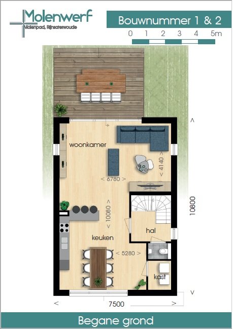 Te Koop: Foto Woonhuis aan de Bouwnummer 1 in Rijnsaterwoude