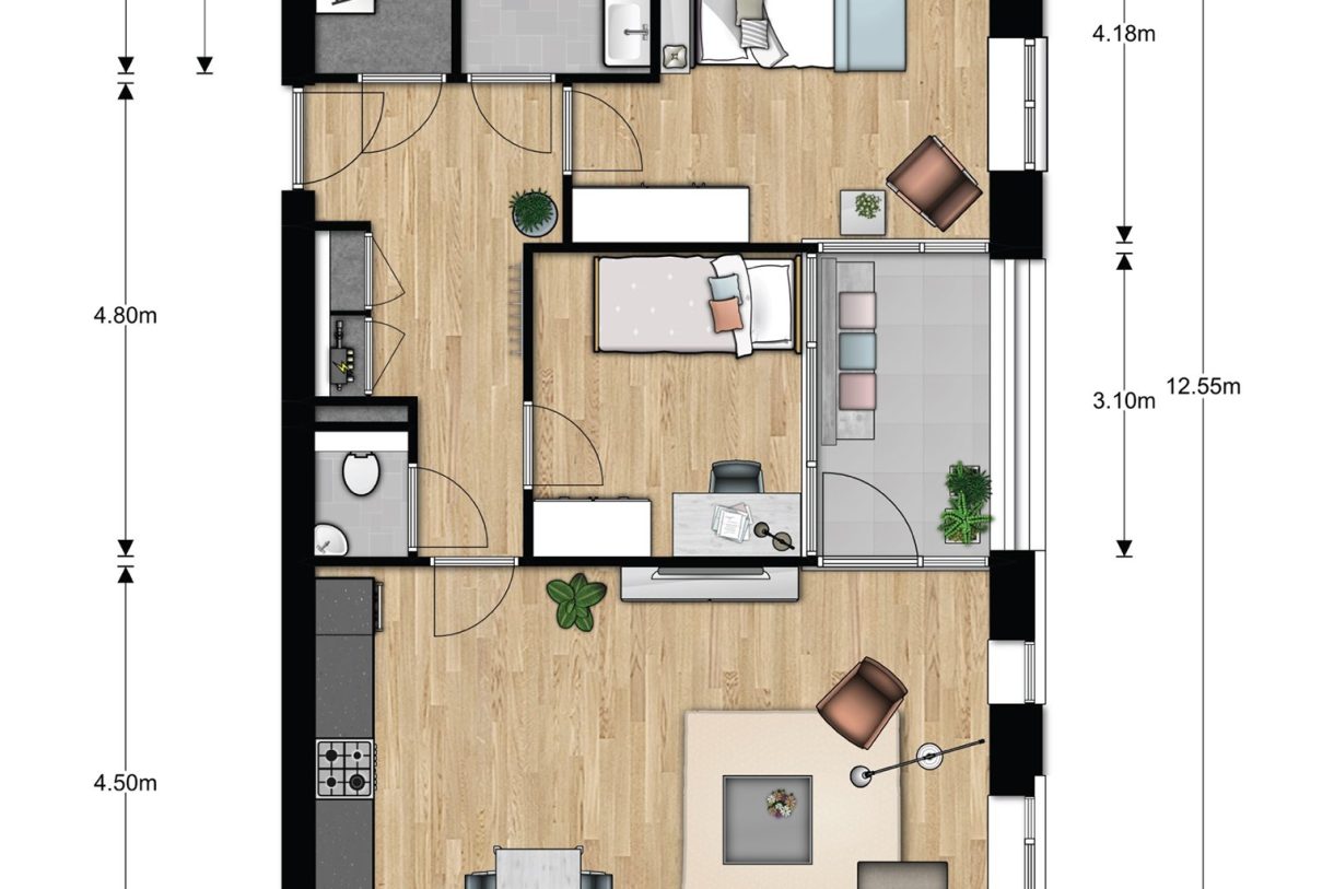 Te Koop: Foto Appartement aan de Minervasingel (bwnr. 009) 9 in Arnhem