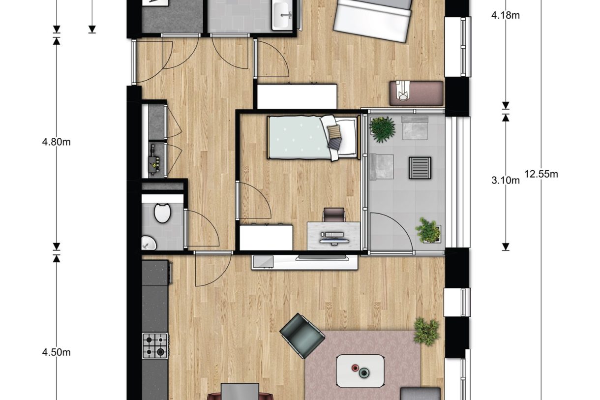 Te Koop: Foto Appartement aan de Minervasingel (bwnr. 015) 15 in Arnhem