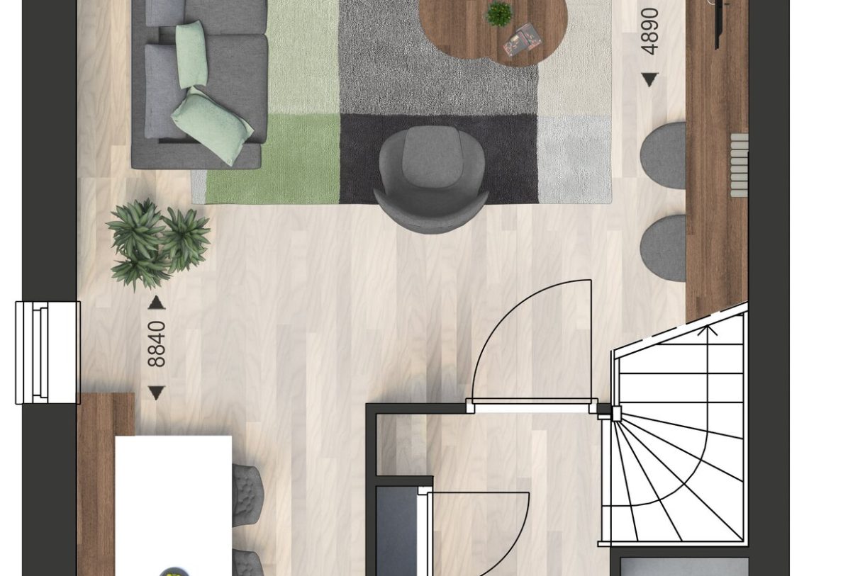 Te Koop: Foto Woonhuis aan de Woningtype A 7 in Hoogmade