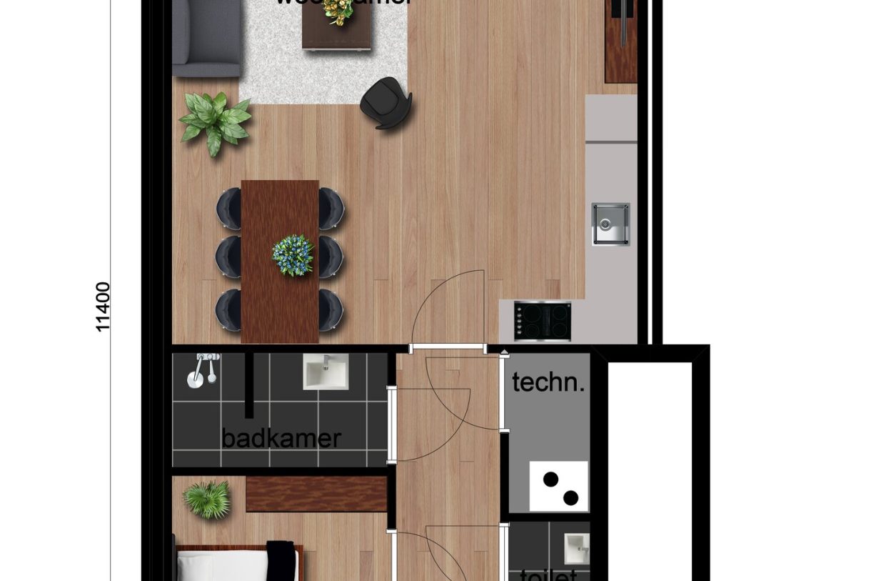 Te Koop: Foto Appartement aan de Type B-5 hoekwoning in Beilen