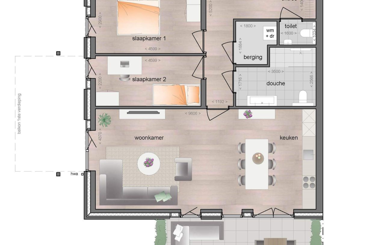 Te Koop: Foto Appartement aan de Begane grond ruim appartement met terras 2 in Molenhoek