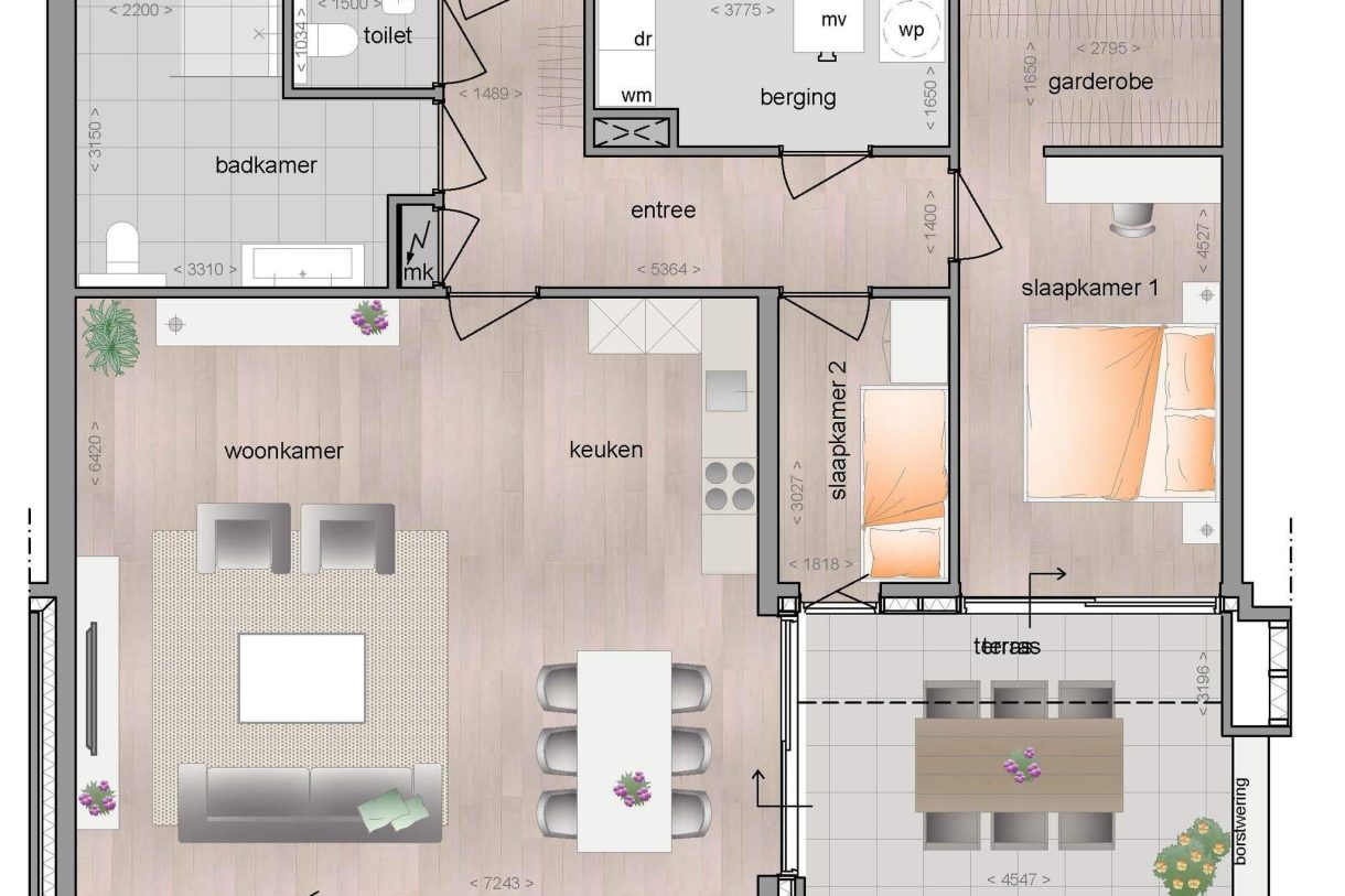 Te Koop: Foto Appartement aan de Tweede verdieping Penthouse 13 in Molenhoek