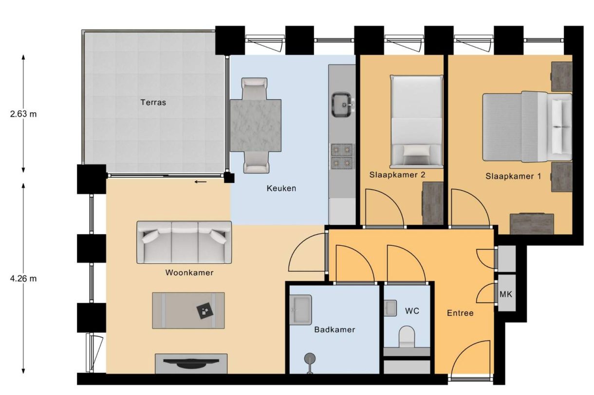 Te Koop: Foto Appartement aan de B 2 in Tilburg