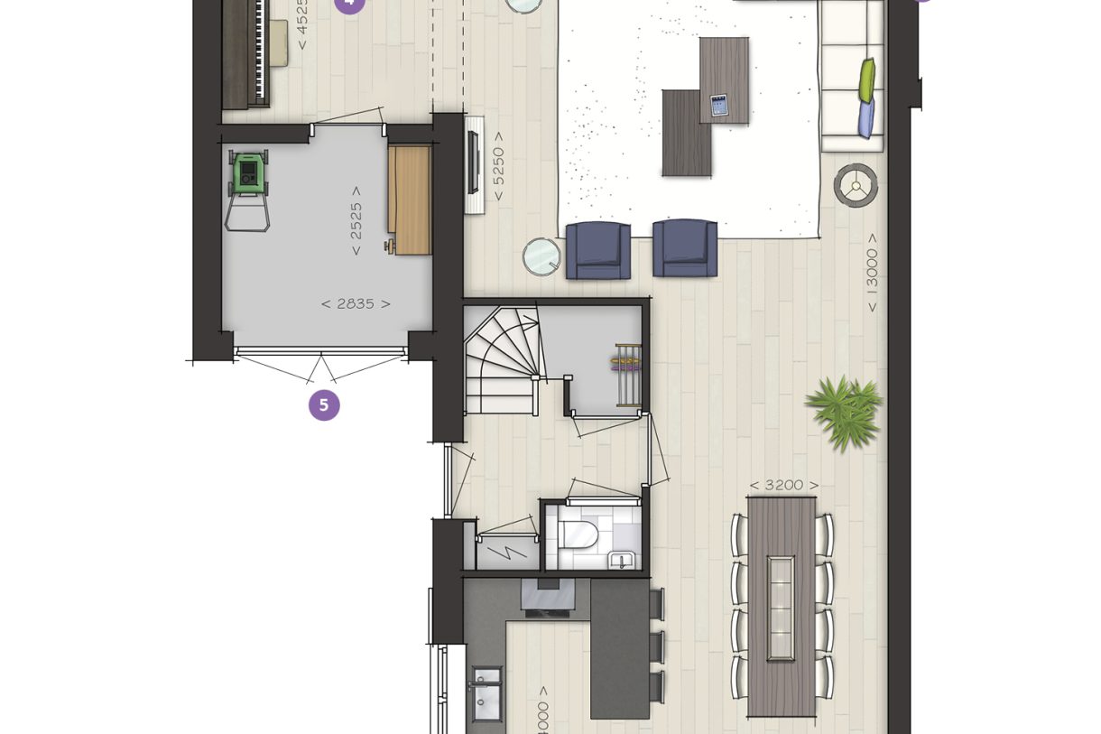 Te Koop: Foto Woonhuis aan de Huurlingsedam fase 3B 1 type B 17 in Wijchen