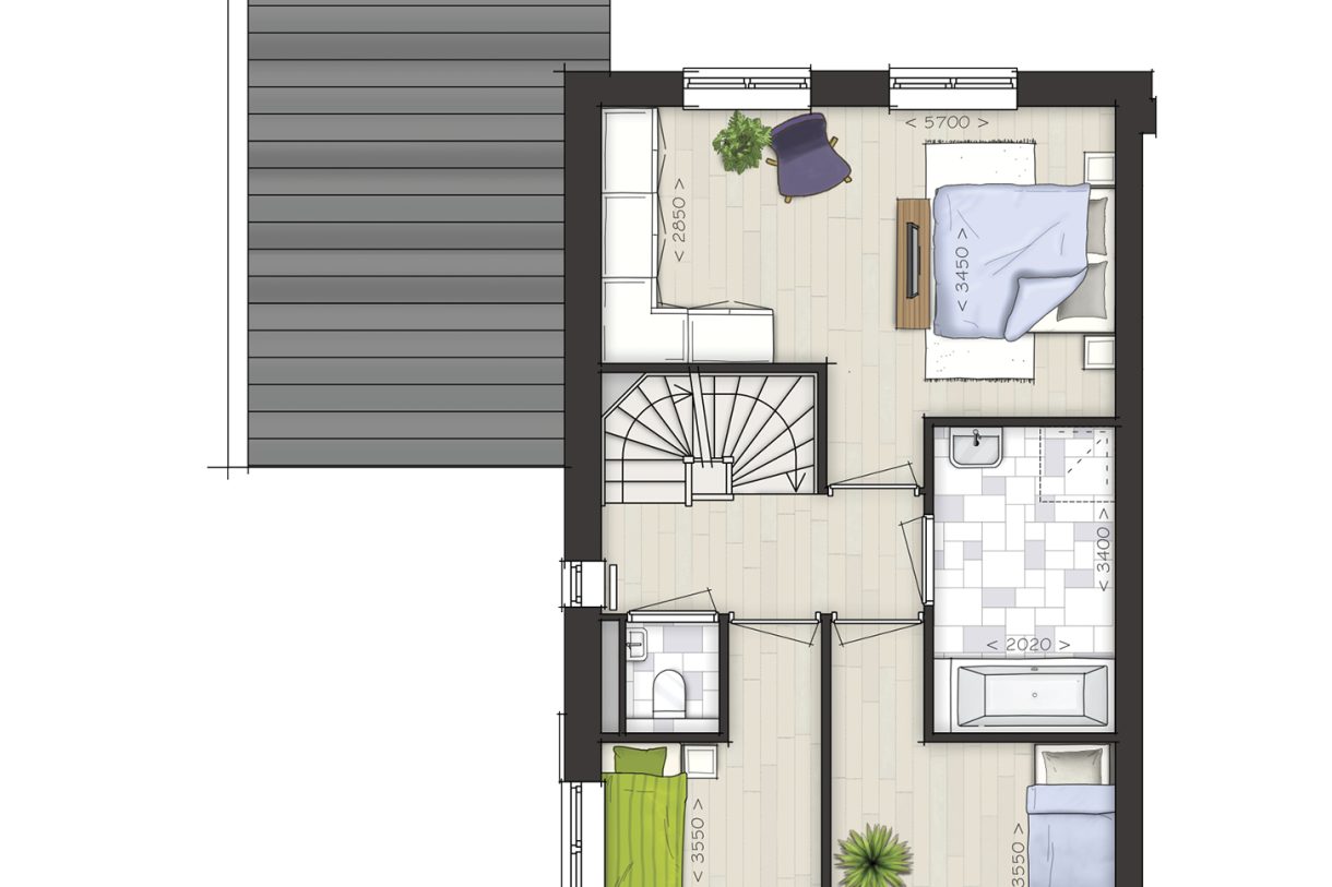 Te Koop: Foto Woonhuis aan de Huurlingsedam fase 3B 1 type B 17 in Wijchen