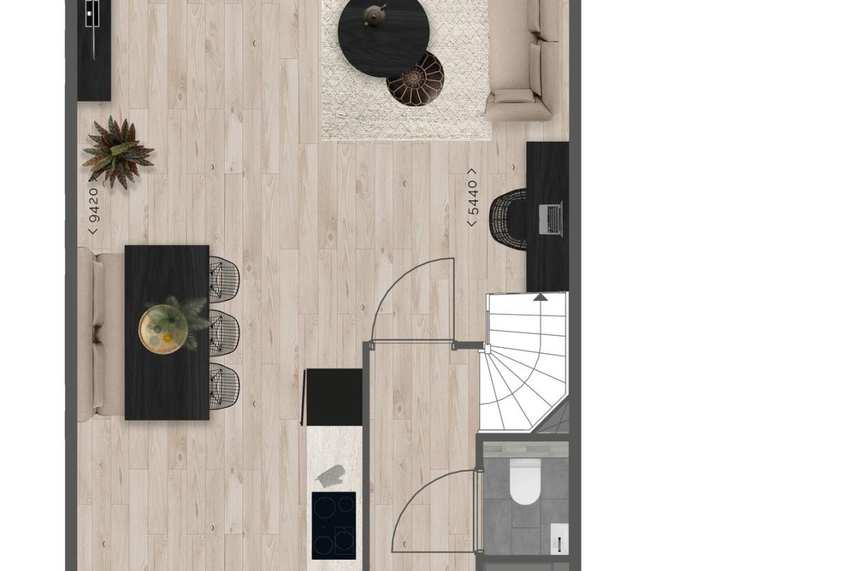 Te Koop: Foto Woonhuis aan de Rijwoningen 6.0m 42 in Benthuizen