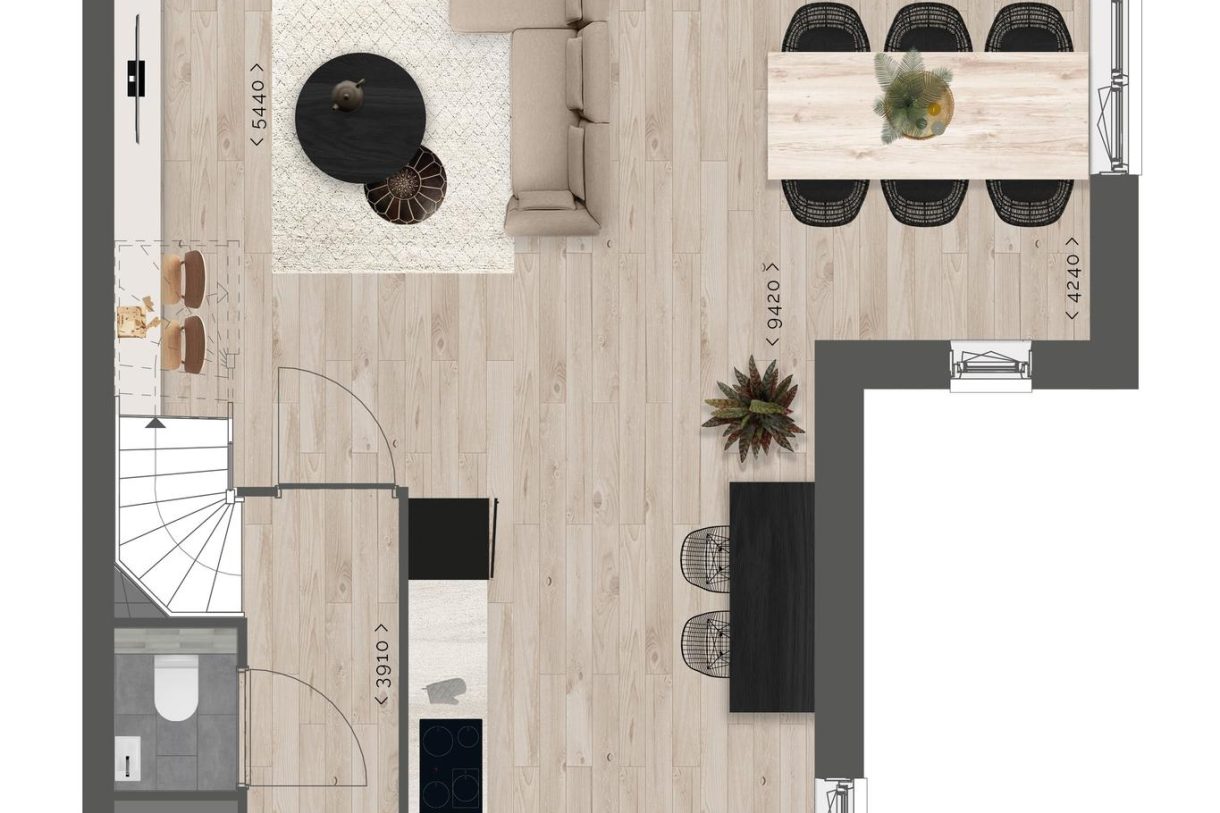 Te Koop: Foto Woonhuis aan de Rijwoningen 6.0m 57 in Benthuizen