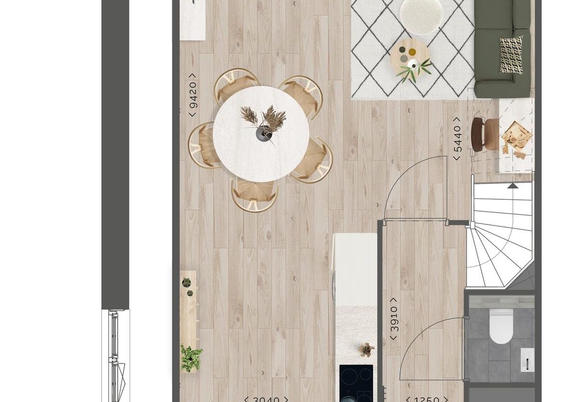 Te Koop: Foto Woonhuis aan de Rijwoningen 5.70m 77 in Benthuizen