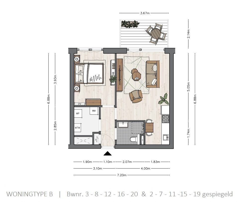 Te Koop: Foto Appartement aan de 2-kamer appartement type B 15 in Nieuwkoop