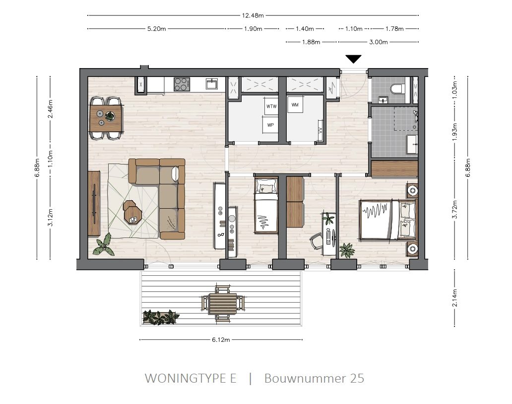 Te Koop: Foto Appartement aan de 4-kamer appartement type E 25 in Nieuwkoop
