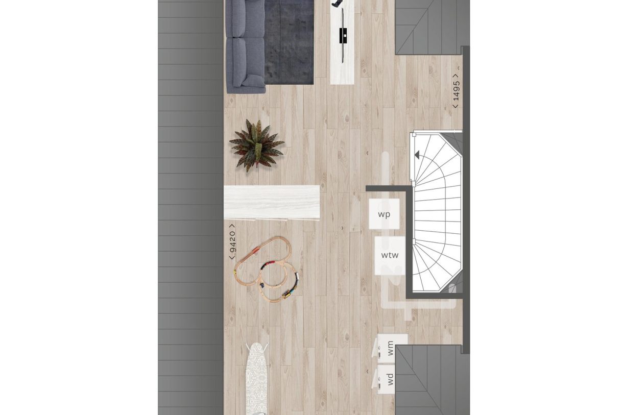 Te Koop: Foto Woonhuis aan de Drie-onder-een-kapwoningen 100 in Benthuizen