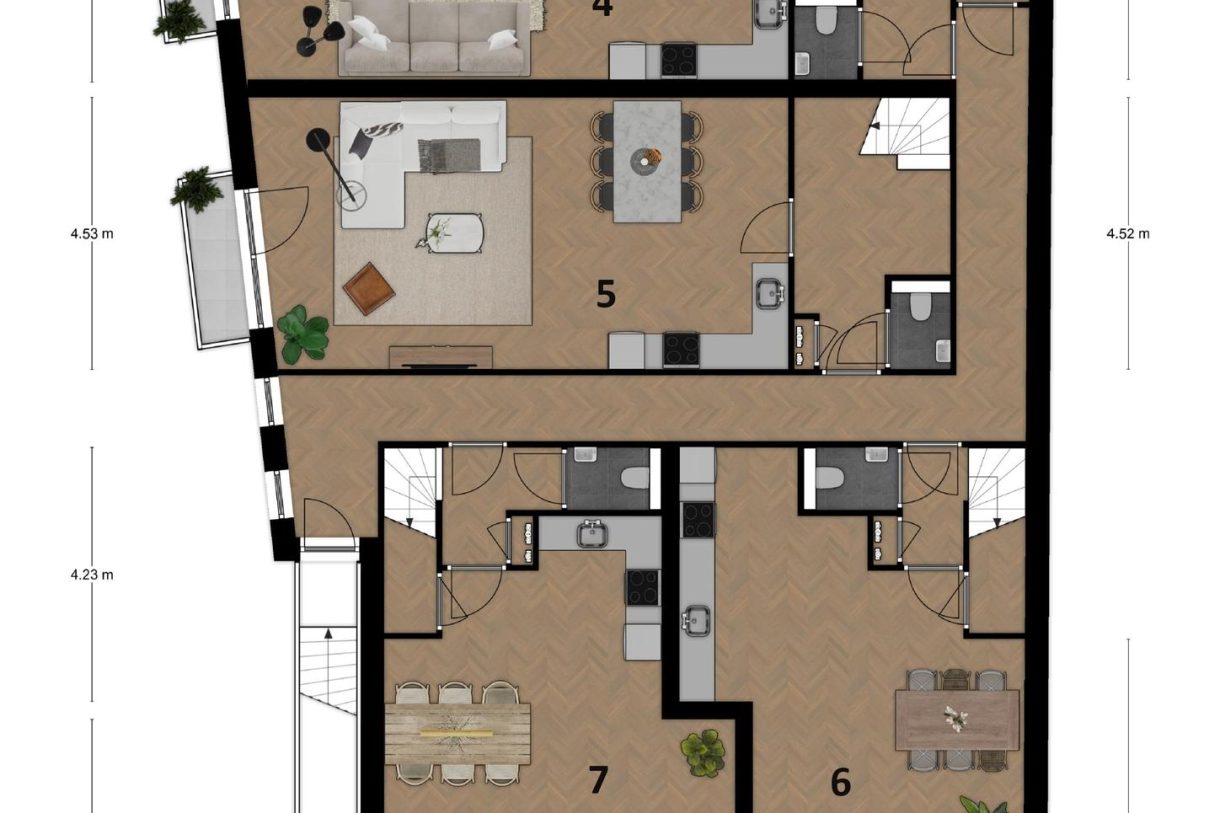 Te Koop: Foto Appartement aan de Benedenwoning 2: Trompet in Terborg