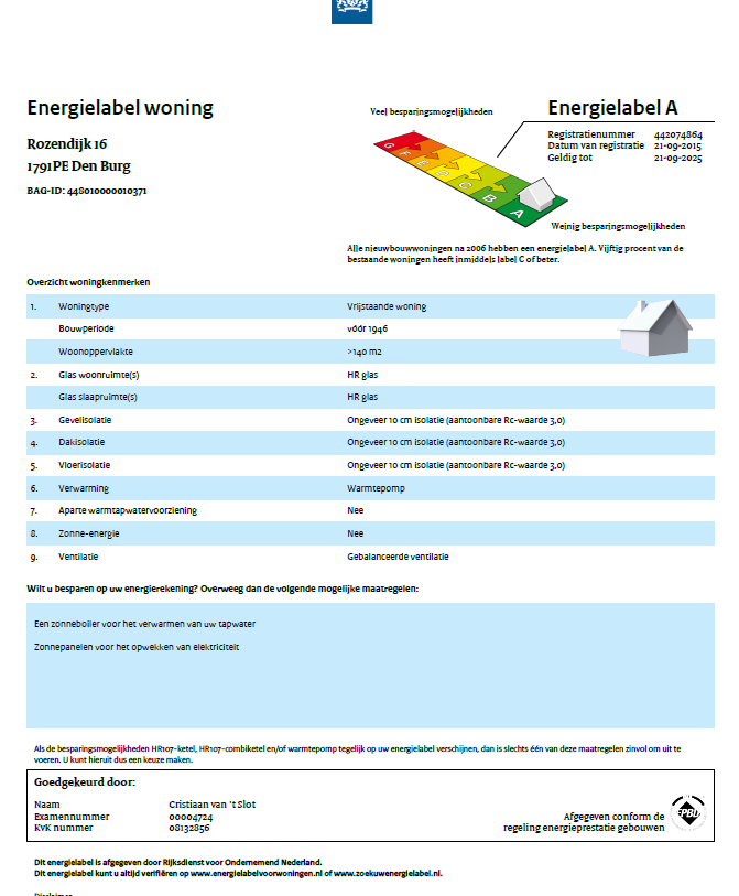 Te koop: Foto Woonhuis aan de Rozendijk 16 in Den Burg