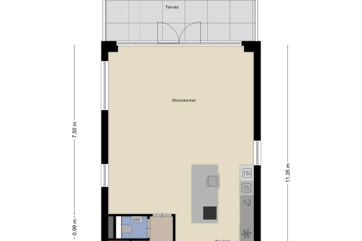 Te koop: Foto Woonhuis aan de Kalf 174 in Zaandam