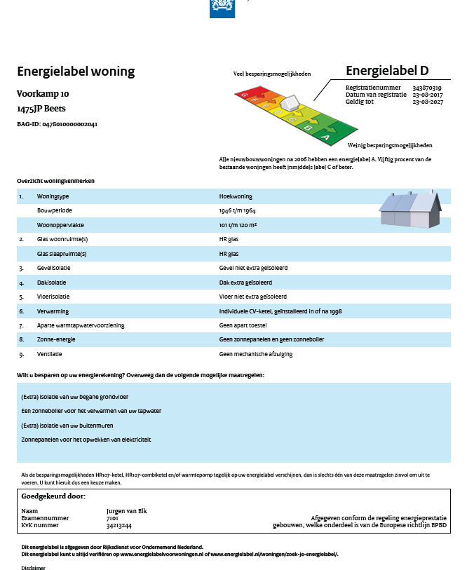 Te koop: Foto Woonhuis aan de Voorkamp 10 in Beets