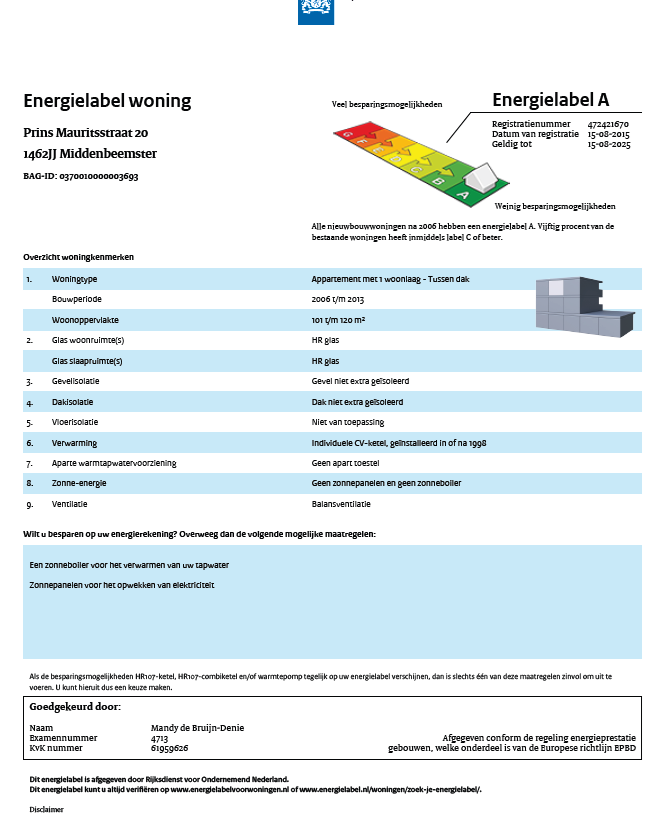 Te huur: Foto Appartement aan de Prins Mauritsstraat 20 in Middenbeemster