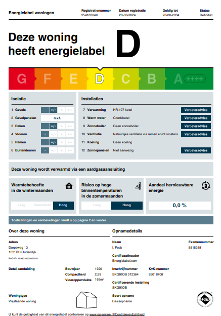 Te koop: Foto Woonhuis aan de Dorpsweg 13 in Oudendijk