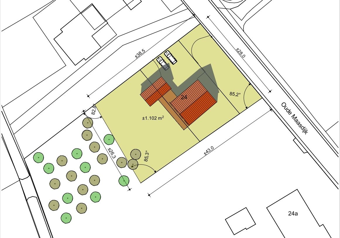 Te koop: Foto Bouwgrond aan de Oude Maasdijk 24 in Dreumel
