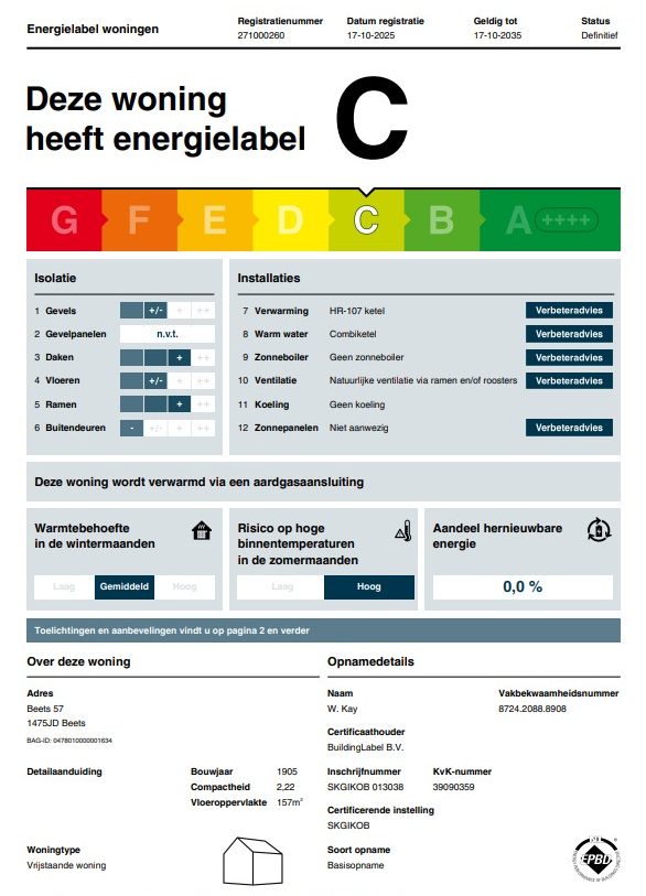 Te koop: Foto Woonhuis aan de Beets 57 in Beets